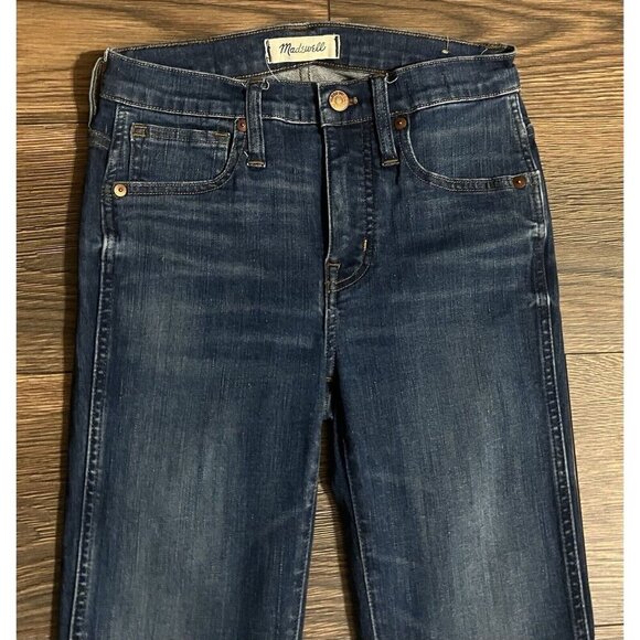 Madewell 9” Skinny Stretch High Rise Jeans Size‎ 25 Petite Raw Hem - Picture 5 of 8